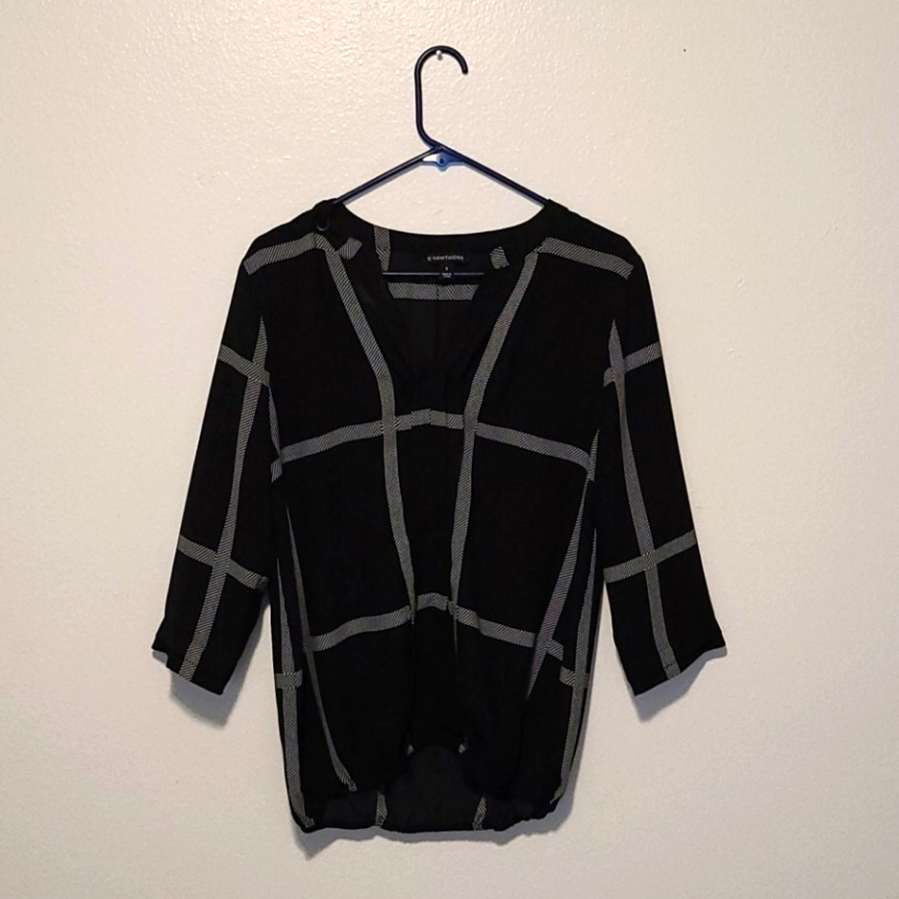 Formal black top with half sleeves